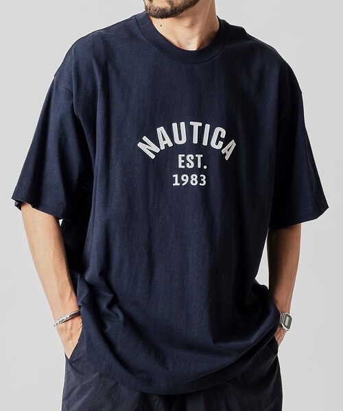 NAUTICA（ノーティカ）の「NAUTICA/ノーティカ Felt Patch Arch Logo S/S Tee/フェルトパッチ アーチロゴ ショートスリーブTシャツ（Tシャツ/カットソー・メンズ・ライトグレー/ホワイト/ブラック/ブルー/ネイビー・X-LARGE/LARGE/MEDIUM/SMALL）」の22枚目の写真