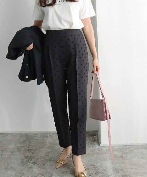 cygne ドットテーパードパンツ cygne ドットテーパードパンツ
