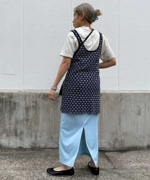 byYOUANCE（バイユアンス）の「ハイウエストタイトロングスカート（スカート・レディース・グリーン/ピンク/オレンジ/ブラック/サックスブルー/アイボリー/イエロー・FREE）」の16枚目の写真