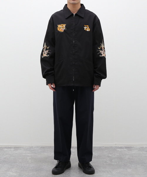 TAILOR TOYO(テーラートウヨウ)の「【TAILOR TOYO / テーラー東洋】COTTON VIETNAM JACKET(スカジャン・メンズ・ブラック・X-LARGE/LARGE/MEDIUM)」の2枚目の写真