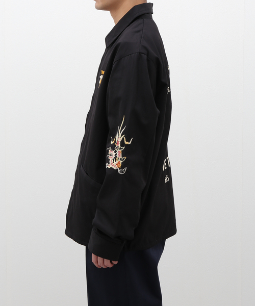 TAILOR TOYO(テーラートウヨウ)の「【TAILOR TOYO / テーラー東洋】COTTON VIETNAM JACKET(スカジャン・メンズ・ブラック・X-LARGE/LARGE/MEDIUM)」の4枚目の写真