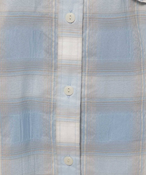 niko and...(ニコアンド)の「フィッシングチェックシアーシャツ(シャツ/ブラウス・レディース・ライトブルー/アイボリー/オレンジ・FREE)」の12枚目の写真