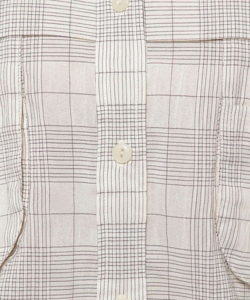 niko and...(ニコアンド)の「フィッシングチェックシアーシャツ(シャツ/ブラウス・レディース・ライトブルー/アイボリー/オレンジ・FREE)」の5枚目の写真