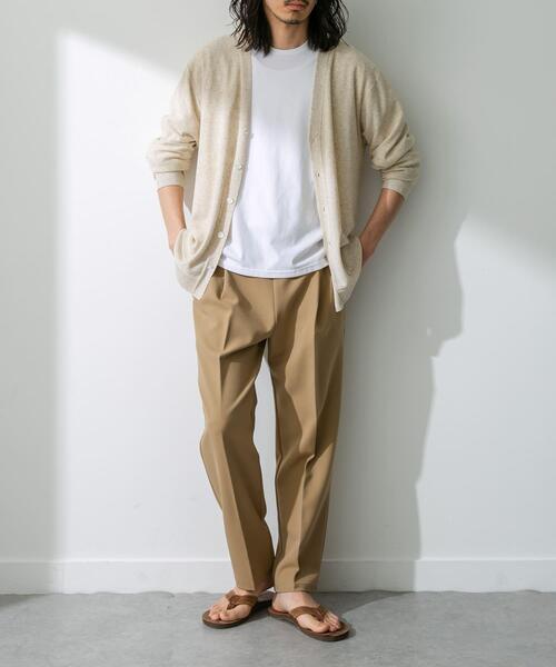 URBAN RESEARCH Sonny Label（アーバンリサーチサニーレーベル）の「『洗濯可』リネン混Vネックニットカーディガン（カーディガン/ボレロ・メンズ・オレンジ/ネイビー/オフホワイト/グリーン・MEDIUM/LARGE）」の6枚目の写真