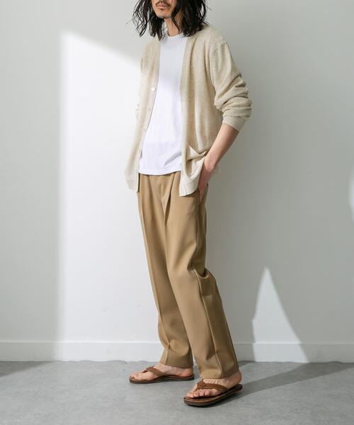 URBAN RESEARCH Sonny Label（アーバンリサーチサニーレーベル）の「『洗濯可』リネン混Vネックニットカーディガン（カーディガン/ボレロ・メンズ・オレンジ/ネイビー/オフホワイト/グリーン・MEDIUM/LARGE）」の7枚目の写真