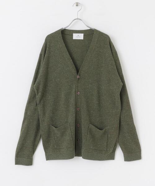 URBAN RESEARCH Sonny Label（アーバンリサーチサニーレーベル）の「『洗濯可』リネン混Vネックニットカーディガン（カーディガン/ボレロ・メンズ・オレンジ/ネイビー/オフホワイト/グリーン・MEDIUM/LARGE）」の18枚目の写真
