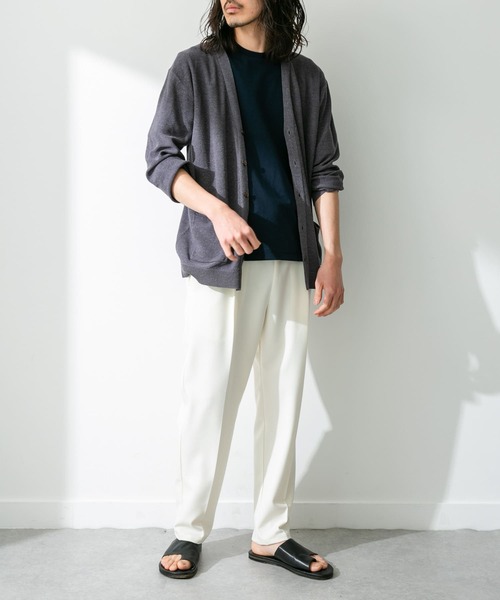 希少■DANIELE FIESOLI リネン カーディガン ネイビー イタリア製 リネン混 ホールガーメント（R） トッパーカーディガン 通販