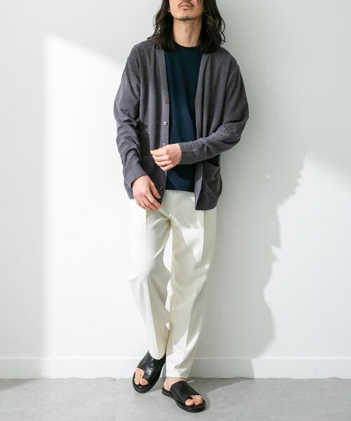 URBAN RESEARCH Sonny Label（アーバンリサーチサニーレーベル）の「『洗濯可』リネン混Vネックニットカーディガン（カーディガン/ボレロ・メンズ・オレンジ/ネイビー/オフホワイト/グリーン・MEDIUM/LARGE）」の21枚目の写真