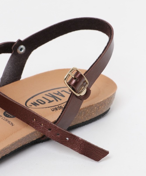 PLAKTON（プラクトン）の「PLAKTON　アンクルストラップサンダル（サンダル・レディース・ブラウン/ゴールド系その他・38/37）」の4枚目の写真