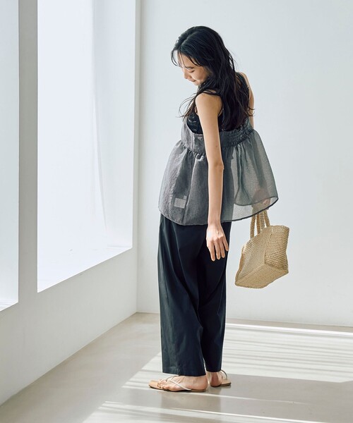 coen（コーエン）の「ヒョウ柄ジャガードシアーキャミトップス（キャミソール・レディース・モカ/ダークグレー・FREE）」の20枚目の写真