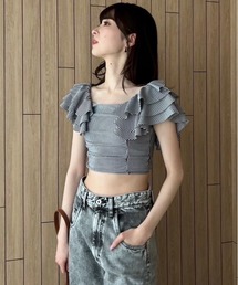 FRAY I.D フレイ アイディー ショルダーフリルビキニ BLACK FRAY I.D（フレイアイディー）の「ショルダーフリルビキニ（水着