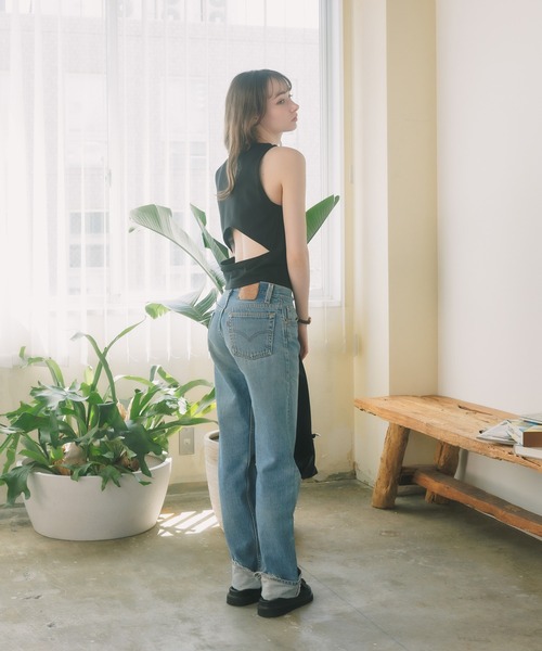 Calvin Klein(カルバン・クライン)の「Calvin Klein/カルバンクライン ARCHIVAL MILANO TOP タンクトップ(タンクトップ・レディース・ブラック・L/M/S)」の14枚目の写真