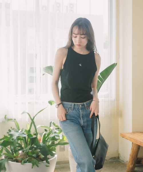 Calvin Klein(カルバン・クライン)の「Calvin Klein/カルバンクライン ARCHIVAL MILANO TOP タンクトップ(タンクトップ・レディース・ブラック・L/M/S)」の11枚目の写真