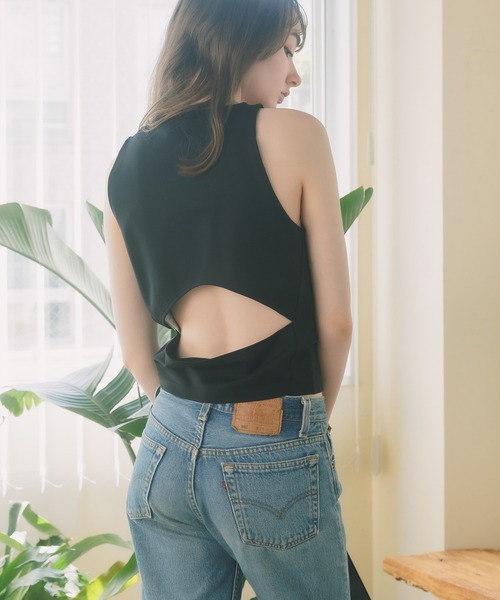 Calvin Klein(カルバン・クライン)の「Calvin Klein/カルバンクライン ARCHIVAL MILANO TOP タンクトップ(タンクトップ・レディース・ブラック・L/M/S)」の12枚目の写真