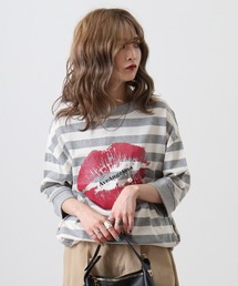 AveAngelina Printクチビル柄チュニックTEE
