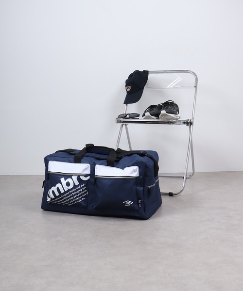 UMBRO（アンブロ）の「JUNESELECT ｕｍｂｒｏ　トラベルボストンバッグ（ボストンバッグ・メンズ・ネイビー×ホワイト/ブラック×ホワイト・FREE）」の2枚目の写真