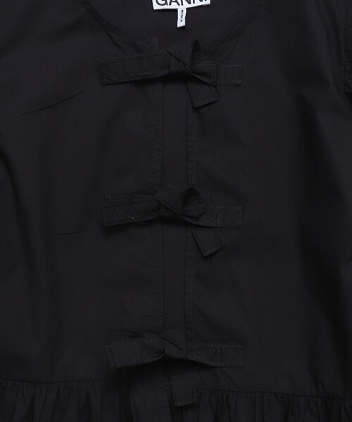 GANNI ガニー　コットンシャツ　ブラック 楽天市場】GANNI ガニー シャツ Cotton Poplin Double-Collar