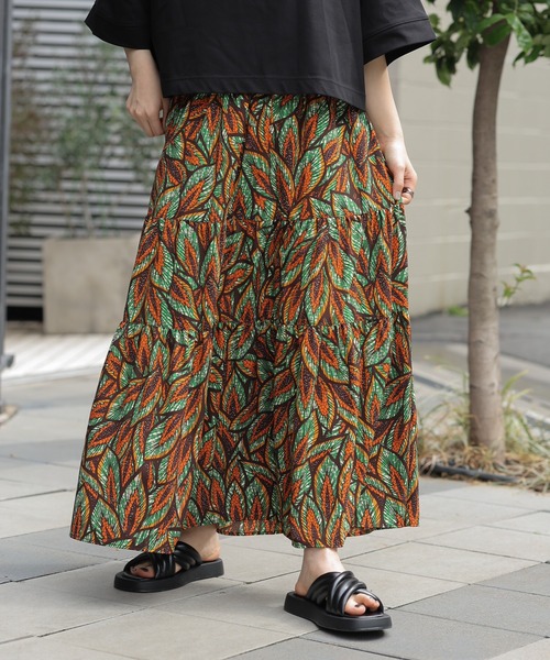 LEPSIM（レプシィム）の「アフリカンプリントスカート　117492（スカート・レディース・オレンジ/グリーン/ピンク・FREE）」の16枚目の写真