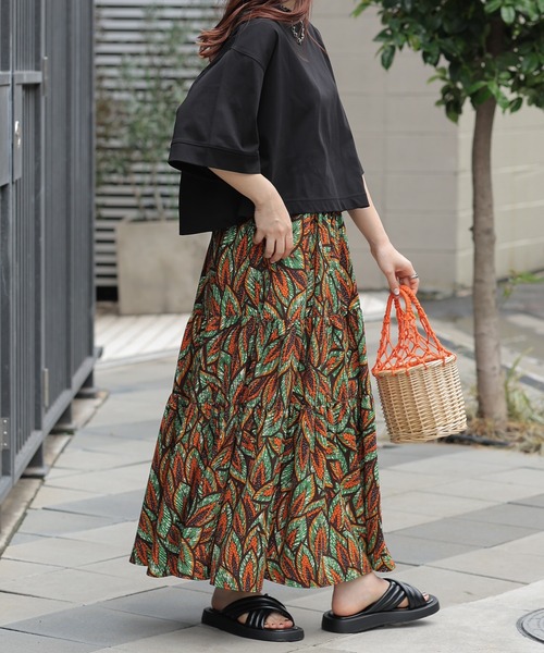 LEPSIM（レプシィム）の「アフリカンプリントスカート　117492（スカート・レディース・オレンジ/グリーン/ピンク・FREE）」の19枚目の写真