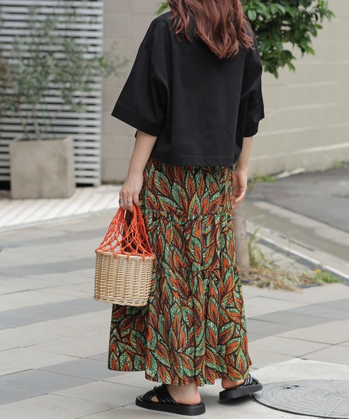 LEPSIM（レプシィム）の「アフリカンプリントスカート　117492（スカート・レディース・オレンジ/グリーン/ピンク・FREE）」の20枚目の写真