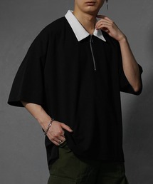 【MinoriTY×ファッションインフルエンサー やーこん】カラースチームハーフジップポロシャツ