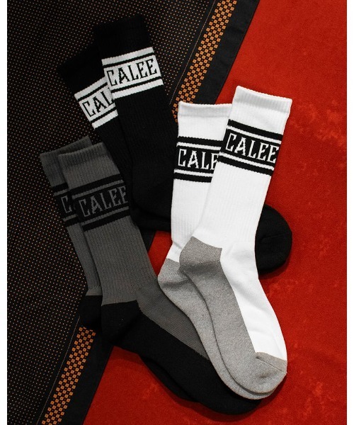 小物 calee JACQUARD PILE LINE SOCKS(ソックス/靴下)|CALEE(キャリー