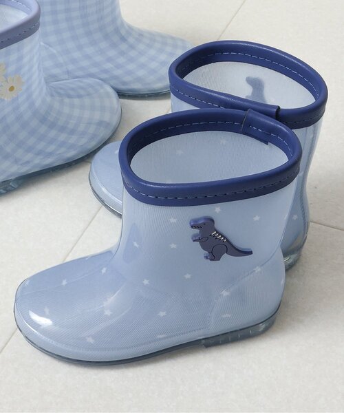 apres les cours(アプレレクール)の「モチーフレインシューズ(花・きょうりゅう)(レインシューズ・キッズ・ドット/チェック・15 /18/17/19/14/16)」の2枚目の写真