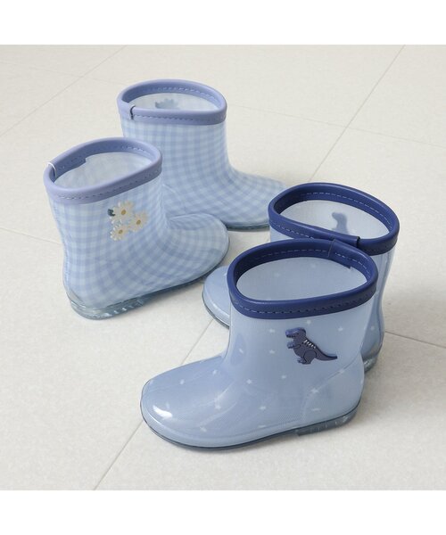apres les cours(アプレレクール)の「モチーフレインシューズ(花・きょうりゅう)(レインシューズ・キッズ・ドット/チェック・15 /18/17/19/14/16)」の3枚目の写真