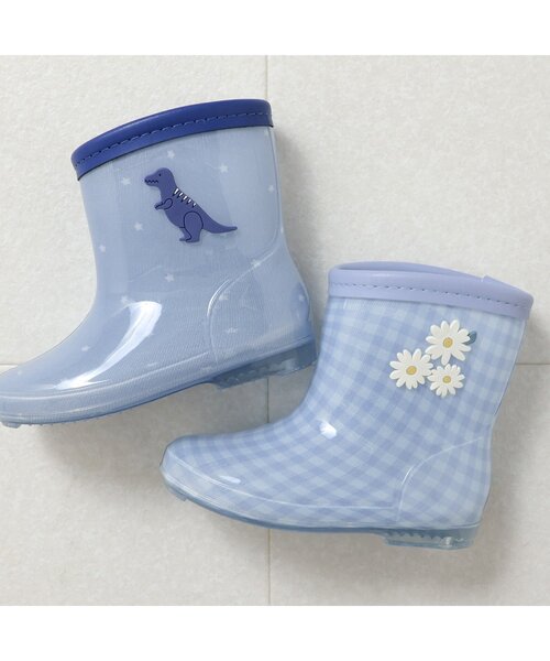 apres les cours(アプレレクール)の「モチーフレインシューズ(花・きょうりゅう)(レインシューズ・キッズ・ドット/チェック・15 /18/17/19/14/16)」の4枚目の写真