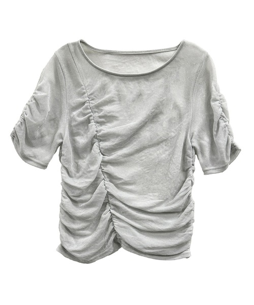 solleim（ソルレム）の「シアーシャーリングラメトップス（Tシャツ/カットソー・レディース・ブラック/シルバー/ベージュ・M）」の15枚目の写真
