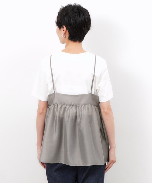 OPAQUE.CLIP（オペークドットクリップ）の「◆シアーキャミブラウス【洗濯機洗い可】（タンクトップ・レディース・マスタード/グレー/ブラック/ライトブルー/ブラウン系その他・00）」の6枚目の写真