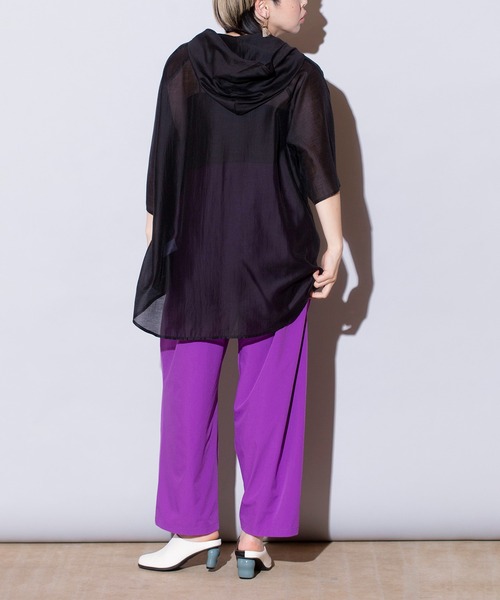 OSMOSIS（オズモーシス）の「フーデッドプルオーバー（シャツ/ブラウス・レディース・アイボリー/グレイッシュベージュ/ブラック・ONE SIZE）」の12枚目の写真