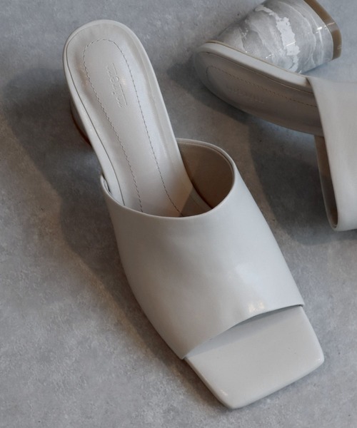 Marble heel sandals（サンダル）｜mirem（ミレム） 7,744円