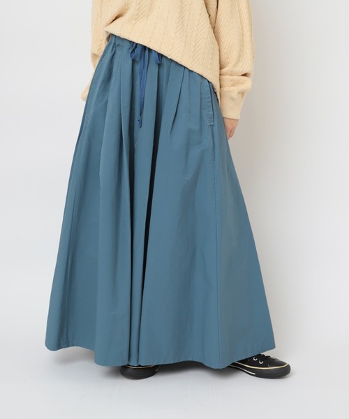 セール】G1073 コットンナイロンのプルオンロングスカート（スカート