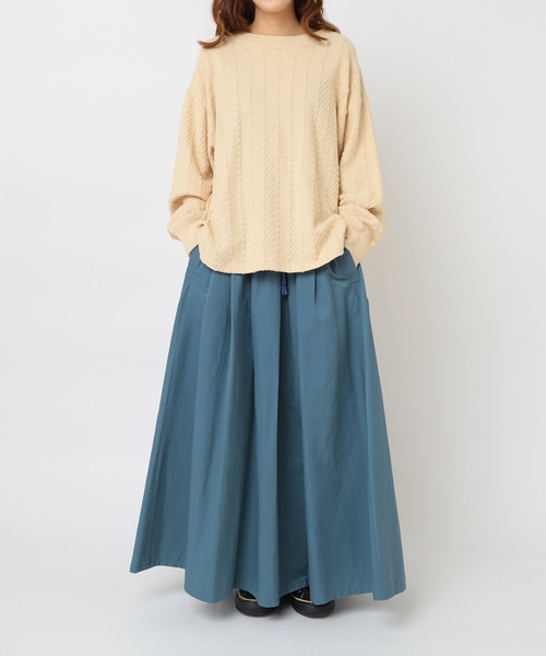 セール】G1073 コットンナイロンのプルオンロングスカート（スカート