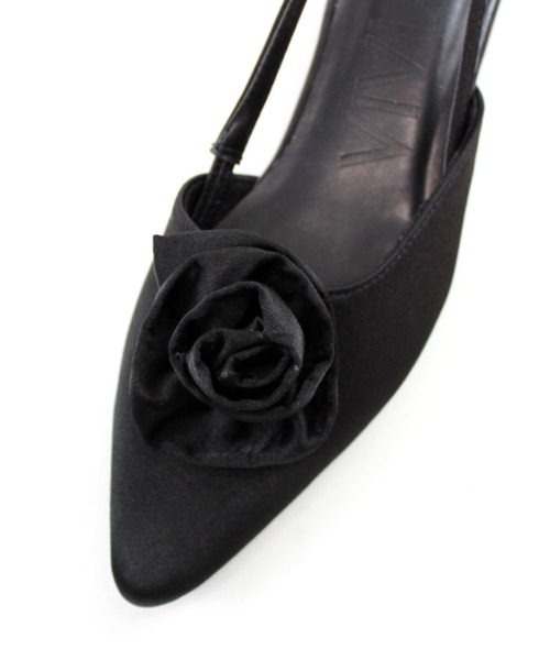 VIVIAN（ヴィヴィアン）の「ポインテッドトゥローズスリングバックパンプス（パンプス・レディース・シルバー/グリーン/ブラック・LL/S/M/L）」の6枚目の写真