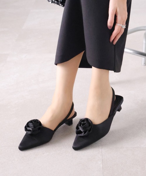 VIVIAN（ヴィヴィアン）の「ポインテッドトゥローズスリングバックパンプス（パンプス・レディース・シルバー/グリーン/ブラック・LL/S/M/L）」の17枚目の写真