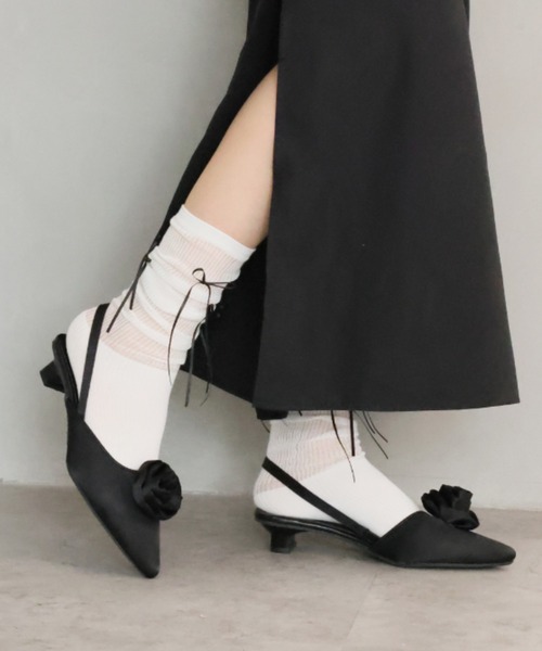 VIVIAN（ヴィヴィアン）の「ポインテッドトゥローズスリングバックパンプス（パンプス・レディース・シルバー/グリーン/ブラック・LL/S/M/L）」の22枚目の写真