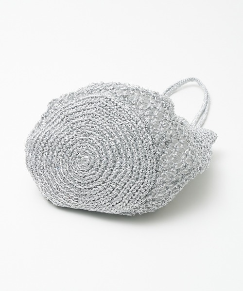 collex（コレックス）の「【ANANS】　SMALL マクラメ メタリック トートバッグ（かごバッグ・レディース・シルバー/ゴールド/ブラック・フリー）」の15枚目の写真