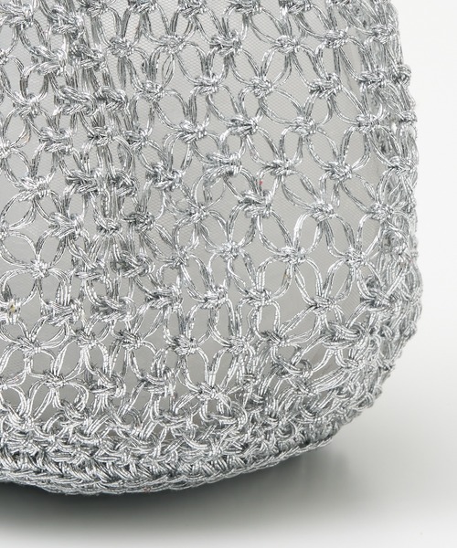 collex（コレックス）の「【ANANS】　SMALL マクラメ メタリック トートバッグ（かごバッグ・レディース・シルバー/ゴールド/ブラック・フリー）」の14枚目の写真