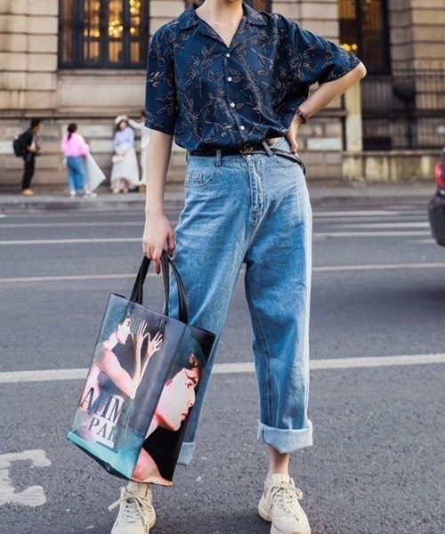 SHEENA（シーナ）の「ボタニカル柄オープンカラーシャツ（シャツ/ブラウス・レディース・ネイビー・M）」の13枚目の写真