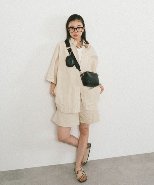 HANNE（アン）の「ポーチコンビショルダーバッグ（ショルダーバッグ・レディース・ブラック/ホワイト・FREE）」の8枚目の写真