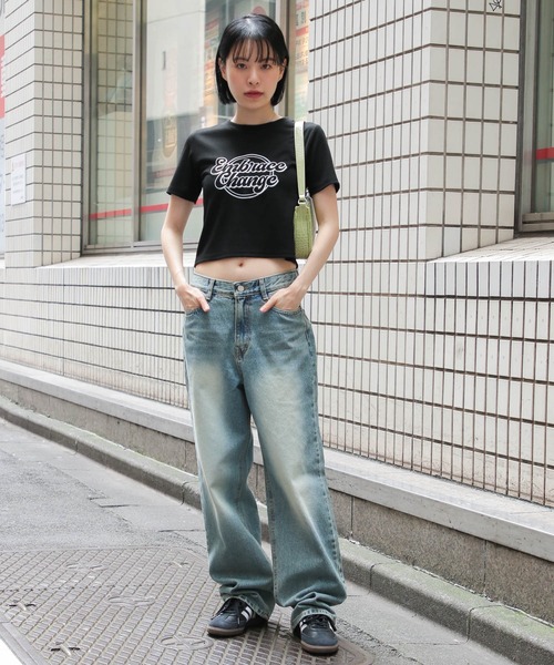 3.3 Field Trip （3.3フィールドトリップ）の「3.3 Field Trip／シシュウロゴリブT（Tシャツ/カットソー・レディース・ホワイト/ブラック・FREE）」の3枚目の写真