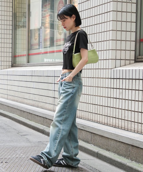 3.3 Field Trip （3.3フィールドトリップ）の「3.3 Field Trip／シシュウロゴリブT（Tシャツ/カットソー・レディース・ホワイト/ブラック・FREE）」の4枚目の写真