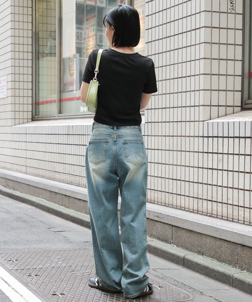 3.3 Field Trip （3.3フィールドトリップ）の「3.3 Field Trip／シシュウロゴリブT（Tシャツ/カットソー・レディース・ホワイト/ブラック・FREE）」の5枚目の写真