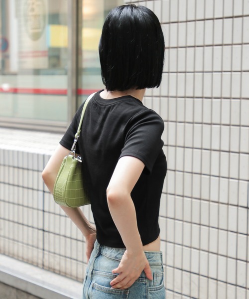 3.3 Field Trip （3.3フィールドトリップ）の「3.3 Field Trip／シシュウロゴリブT（Tシャツ/カットソー・レディース・ホワイト/ブラック・FREE）」の6枚目の写真