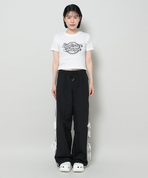 3.3 Field Trip （3.3フィールドトリップ）の「3.3 Field Trip／シシュウロゴリブT（Tシャツ/カットソー・レディース・ホワイト/ブラック・FREE）」の13枚目の写真