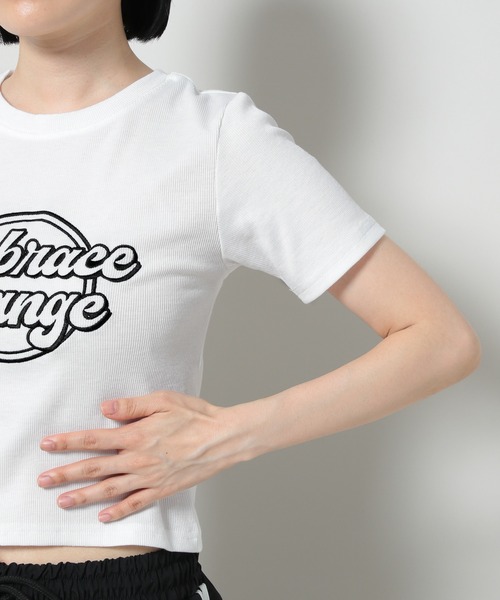 3.3 Field Trip （3.3フィールドトリップ）の「3.3 Field Trip／シシュウロゴリブT（Tシャツ/カットソー・レディース・ホワイト/ブラック・FREE）」の19枚目の写真