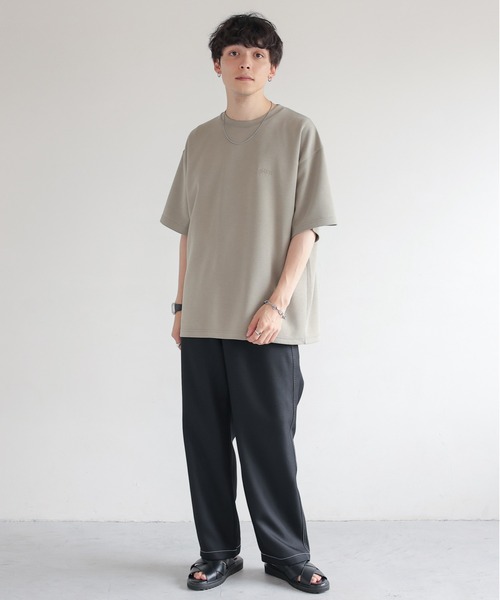 RAGEBLUE（レイジブルー）の「Stitch wide easy slacks/配色ステッチ/イージーワイドスラックス（スラックス・メンズ・オフホワイト/グレー/ブラック/ブラウン系その他・SMALL/MEDIUM/LARGE）」の9枚目の写真