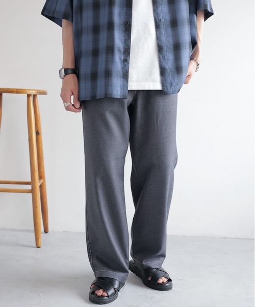 RAGEBLUE（レイジブルー）の「Stitch wide easy slacks/配色ステッチ/イージーワイドスラックス（スラックス・メンズ・オフホワイト/グレー/ブラック/ブラウン系その他・SMALL/MEDIUM/LARGE）」の15枚目の写真